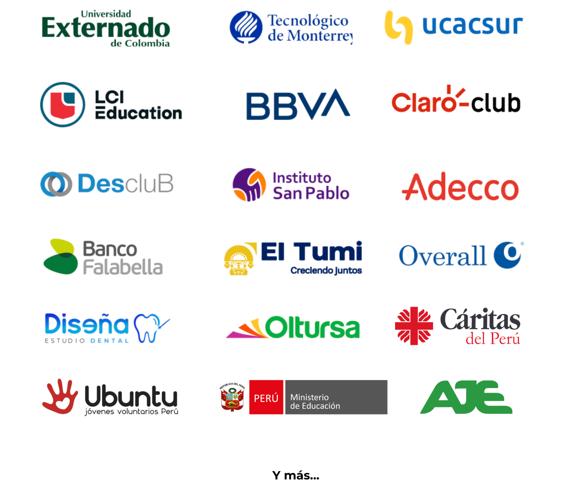 Marcas e instituciones con convenios activos CCE